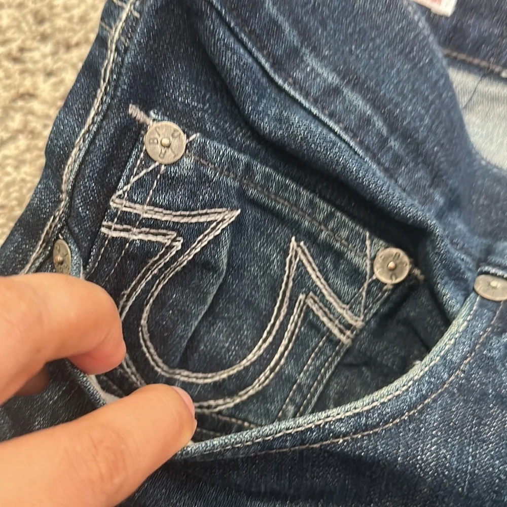 True religion blue jeans size 38